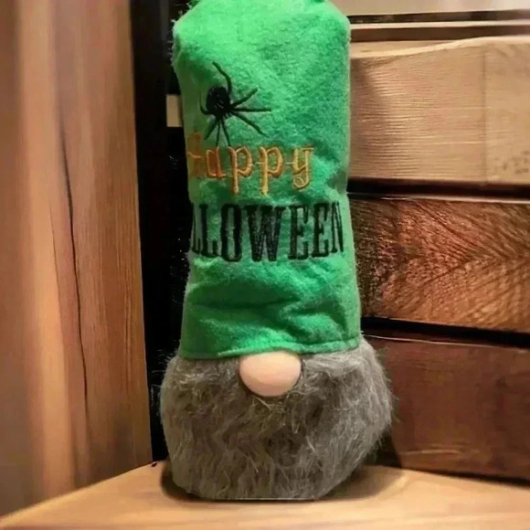 2 brand new Halloween gnomes.  The green is 22.5” and the orange guy is 20". - Picture 5 of 5